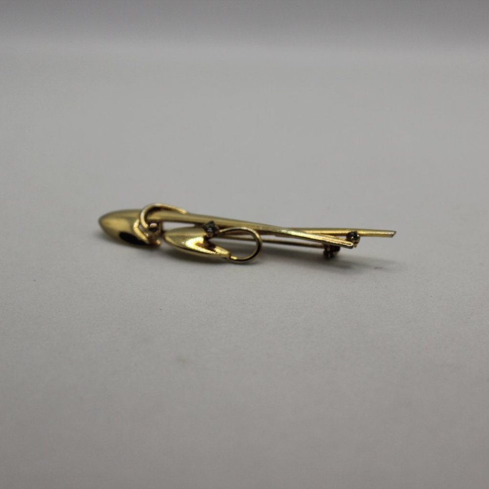 MCM Vintage Gold Tone Brooch
